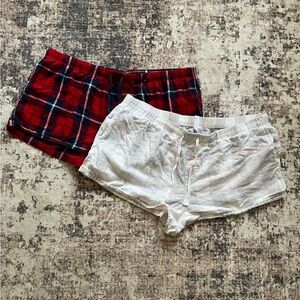 Stars Above Plaid Flannel Pajama Shorts Bundle